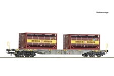 Roco 77346 - H0 - Containertragwagen Bertschi, SBB, Ep. VI